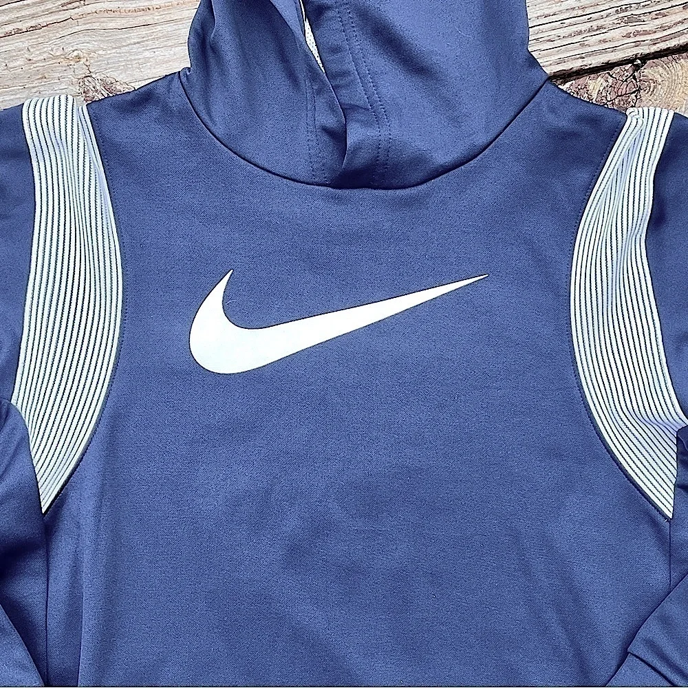 Nike Therma Fit On Field Hoodie Navy White XL